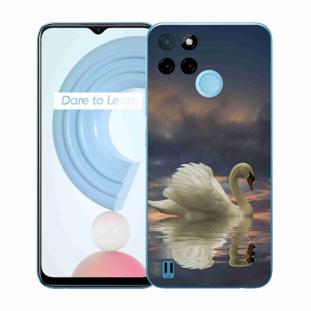 Gelový kryt mmCase na Realme C21Y/C25Y - labuť