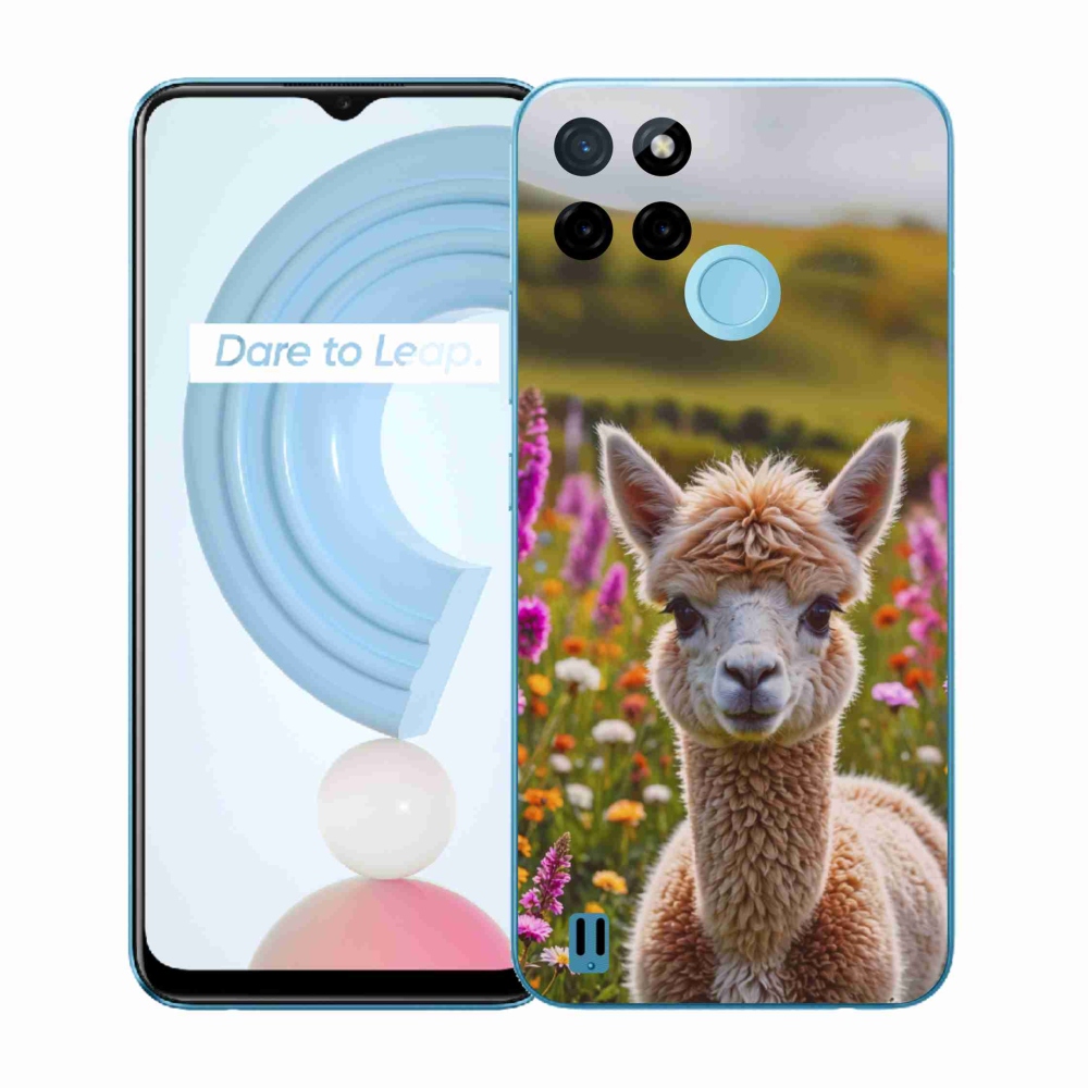 Gelový kryt mmCase na Realme C21Y/C25Y - lama na louce