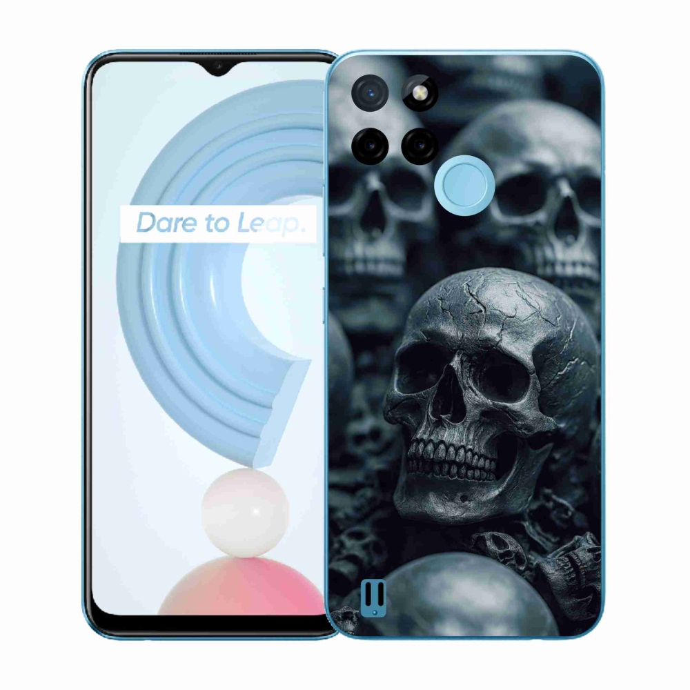 Gelový kryt mmCase na Realme C21Y/C25Y - lebka 2