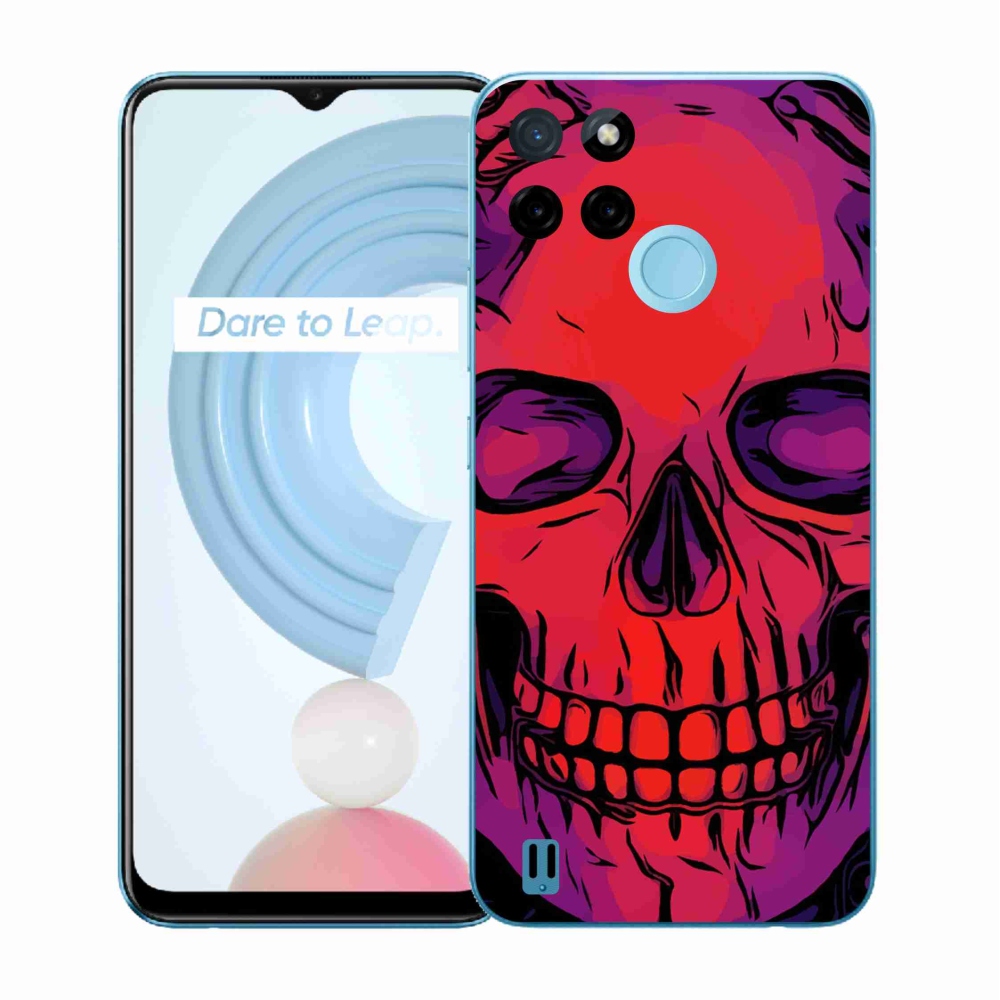 Gelový kryt mmCase na Realme C21Y/C25Y - lebka
