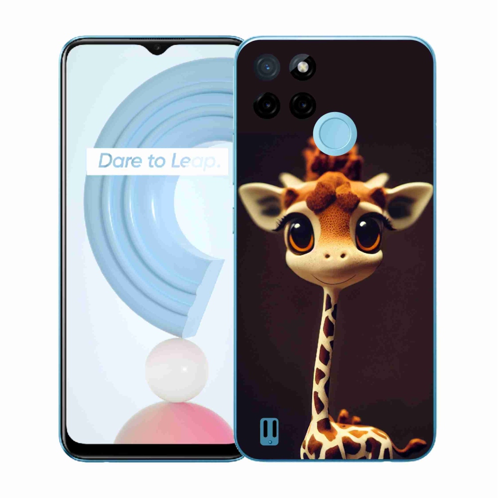 Gelový kryt mmCase na Realme C21Y/C25Y - malá žirafa