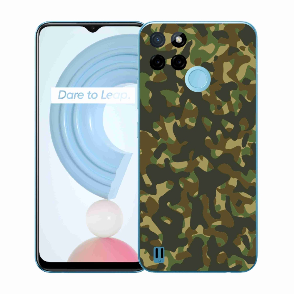 Gelový kryt mmCase na Realme C21Y/C25Y - maskáčový vzor 1