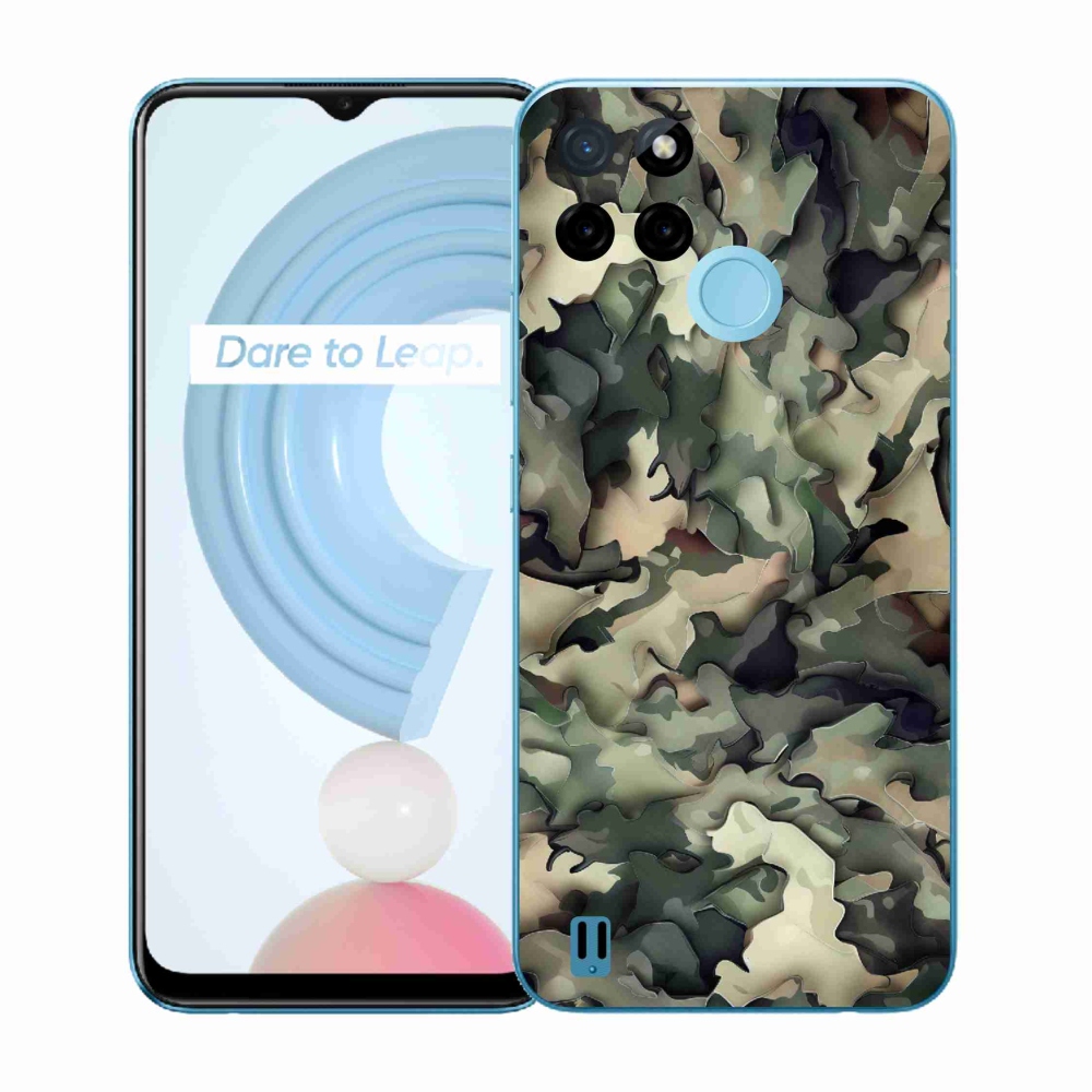 Gelový kryt mmCase na Realme C21Y/C25Y - maskáčový vzor 9