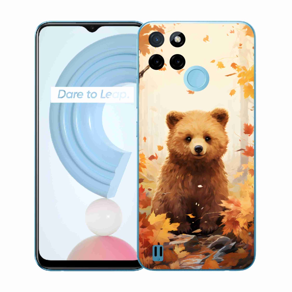 Gelový kryt mmCase na Realme C21Y/C25Y - medvěd v lese