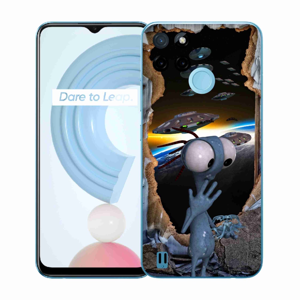 Gelový kryt mmCase na Realme C21Y/C25Y - mimozemšťan