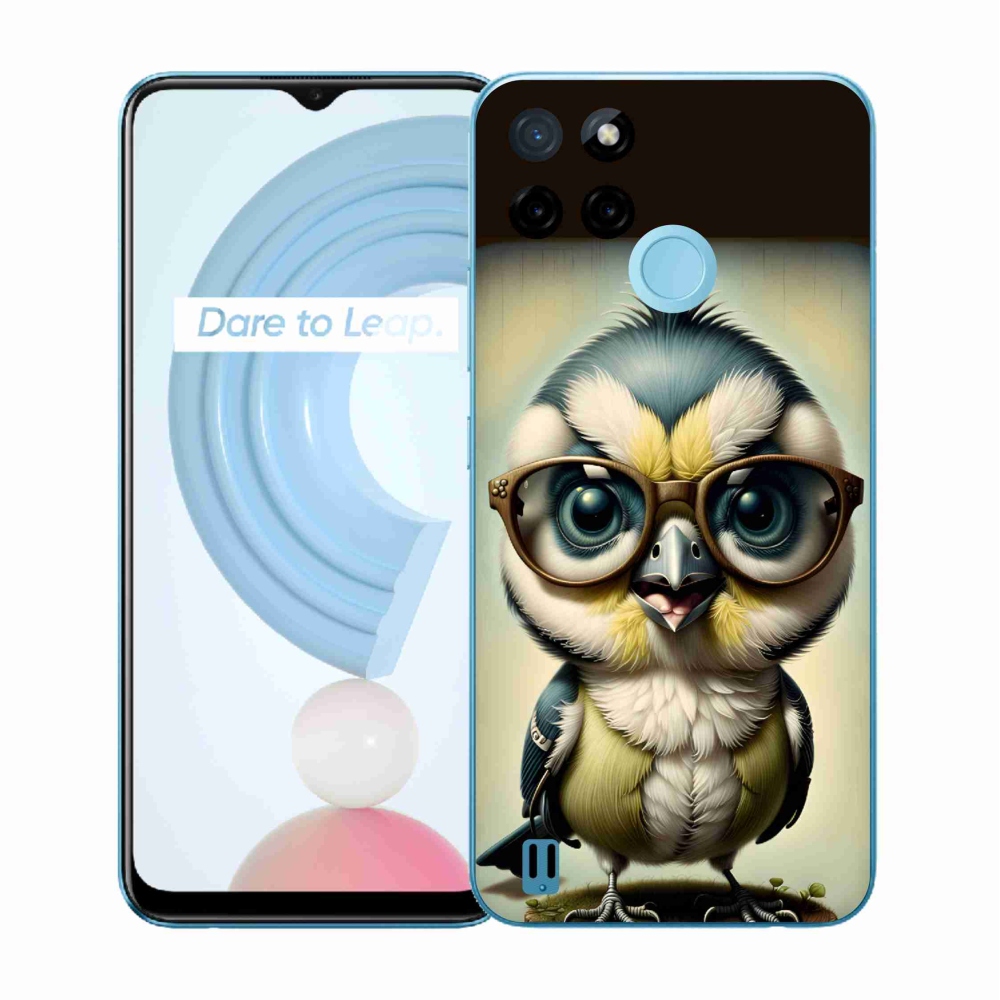 Gelový kryt mmCase na Realme C21Y/C25Y - mládě s brýlemi