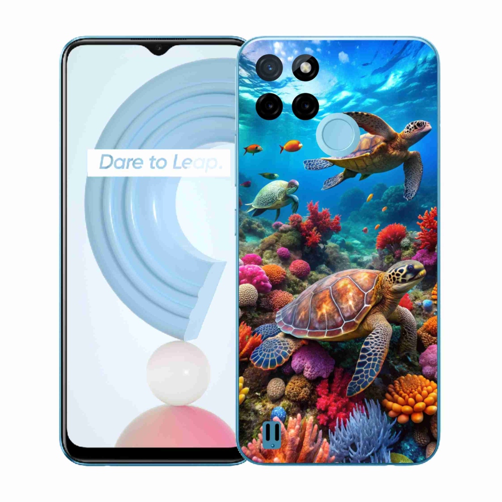 Gelový kryt mmCase na Realme C21Y/C25Y - mořský svět 2