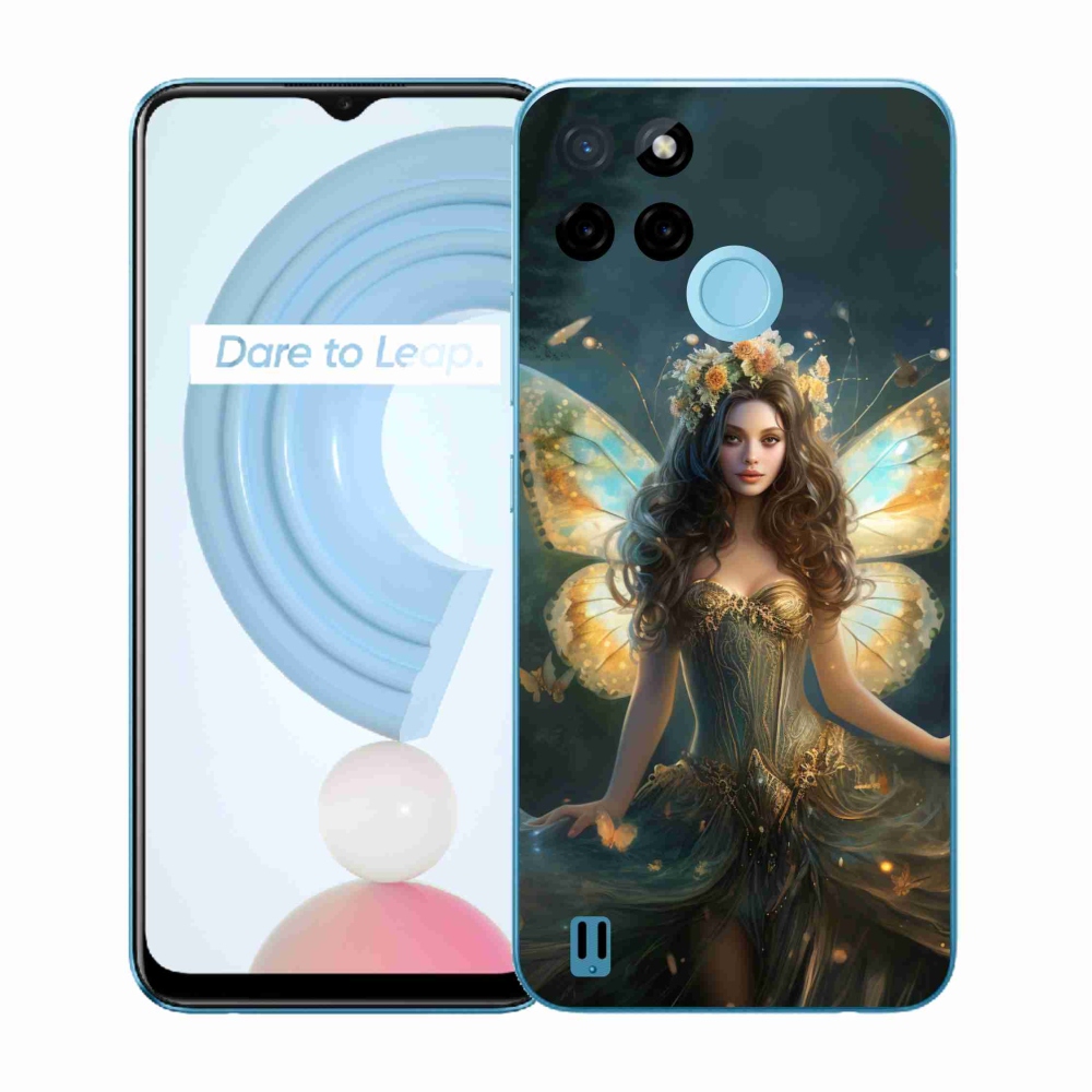 Gelový kryt mmCase na Realme C21Y/C25Y - motýlí žena