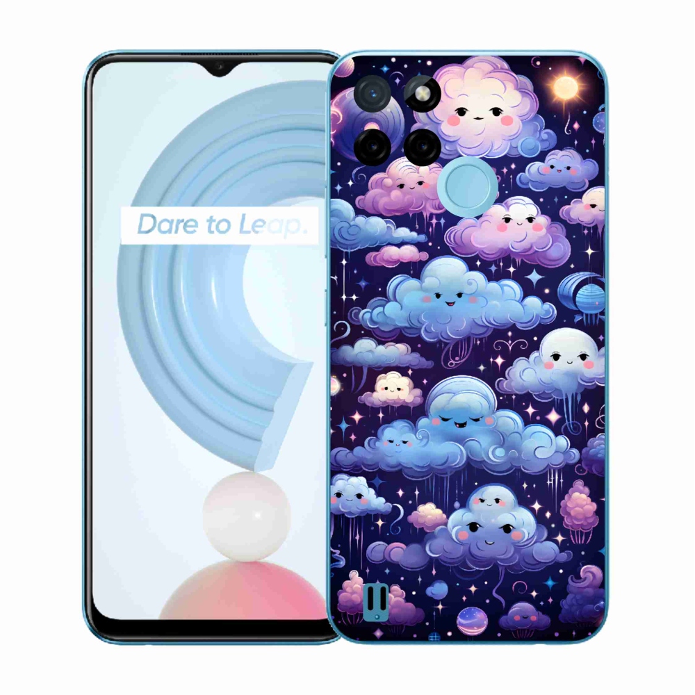 Gelový kryt mmCase na Realme C21Y/C25Y - mráčky