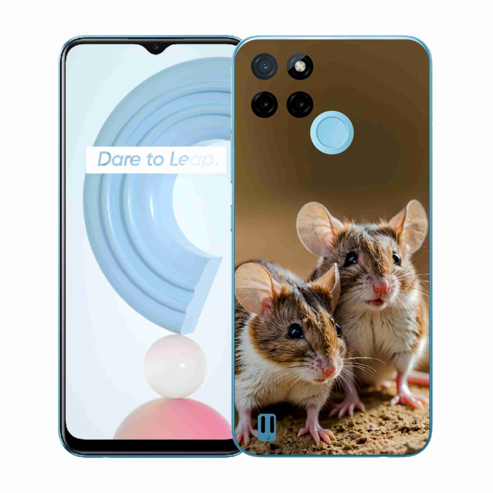 Gelový kryt mmCase na Realme C21Y/C25Y - myší duo