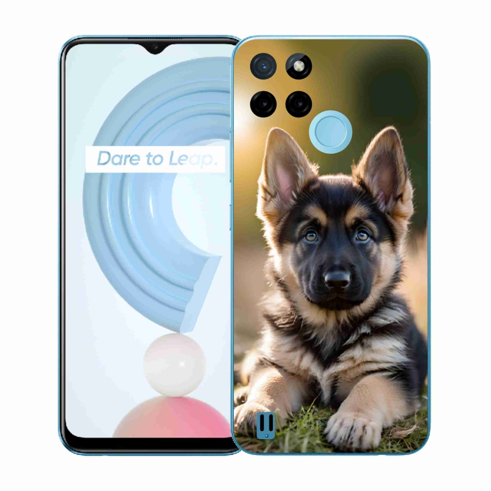 Gelový kryt mmCase na Realme C21Y/C25Y - německý ovčák v přírodě