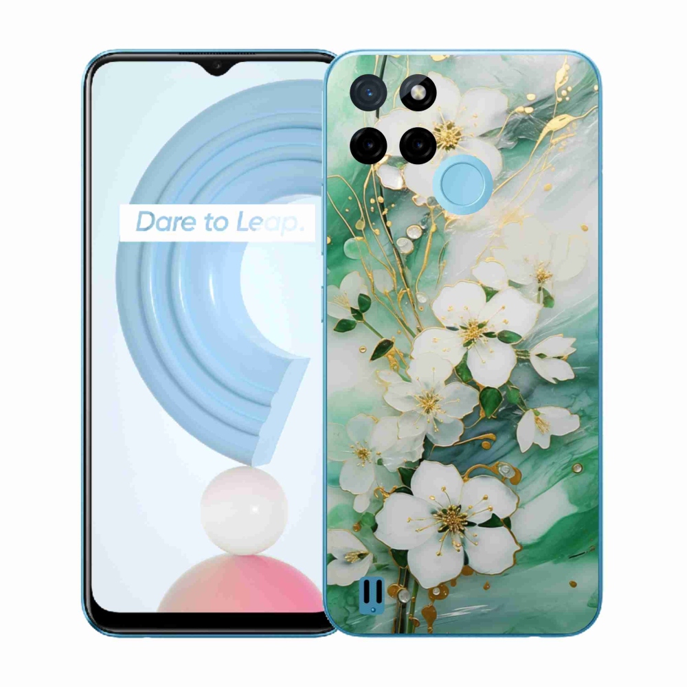 Gelový kryt mmCase na Realme C21Y/C25Y - něžné květy