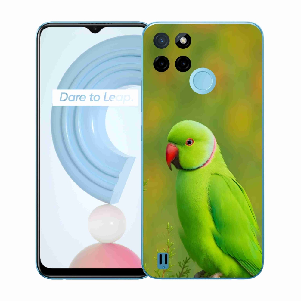 Gelový kryt mmCase na Realme C21Y/C25Y - papoušek alexandr 2