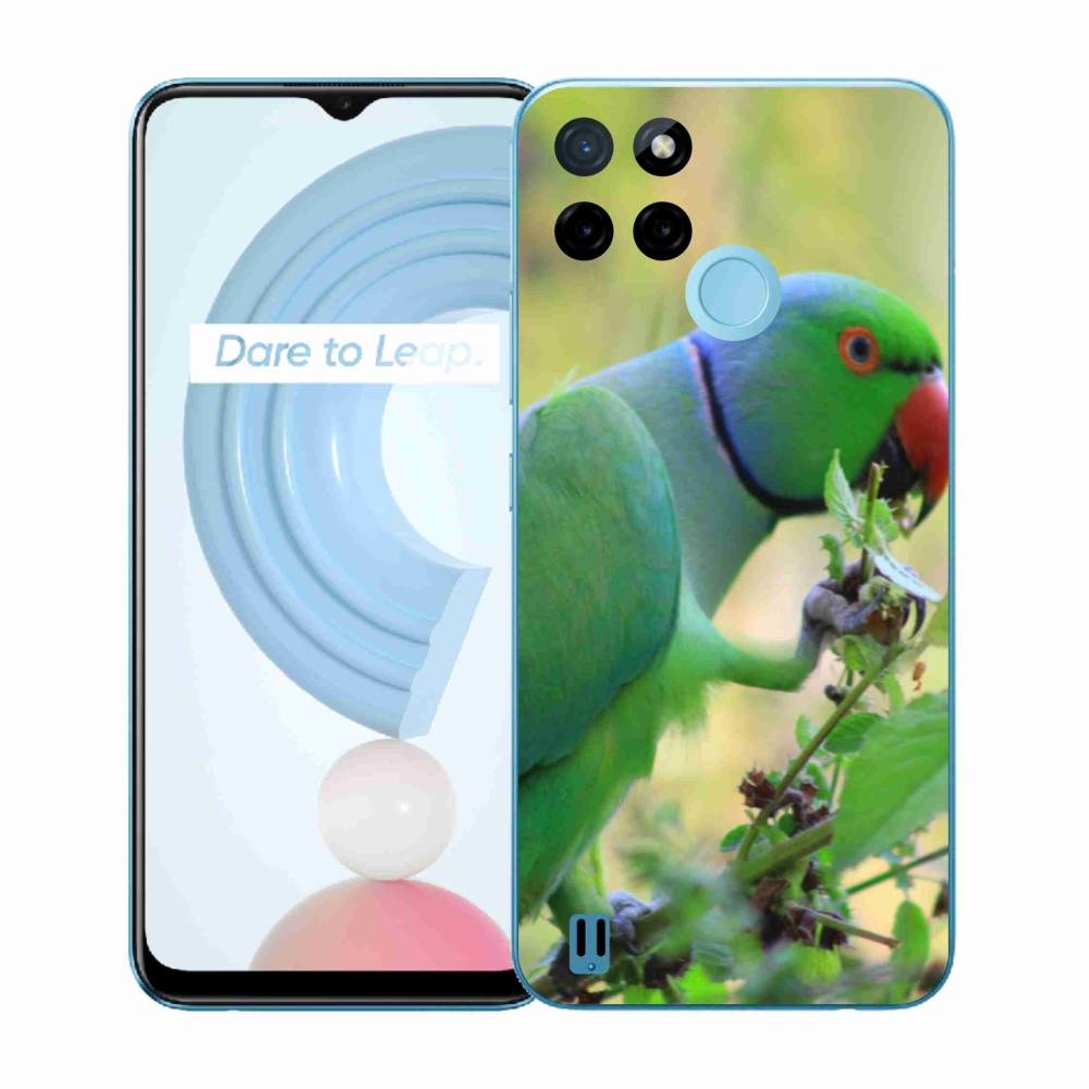 Gelový kryt mmCase na Realme C21Y/C25Y - papoušek alexandr