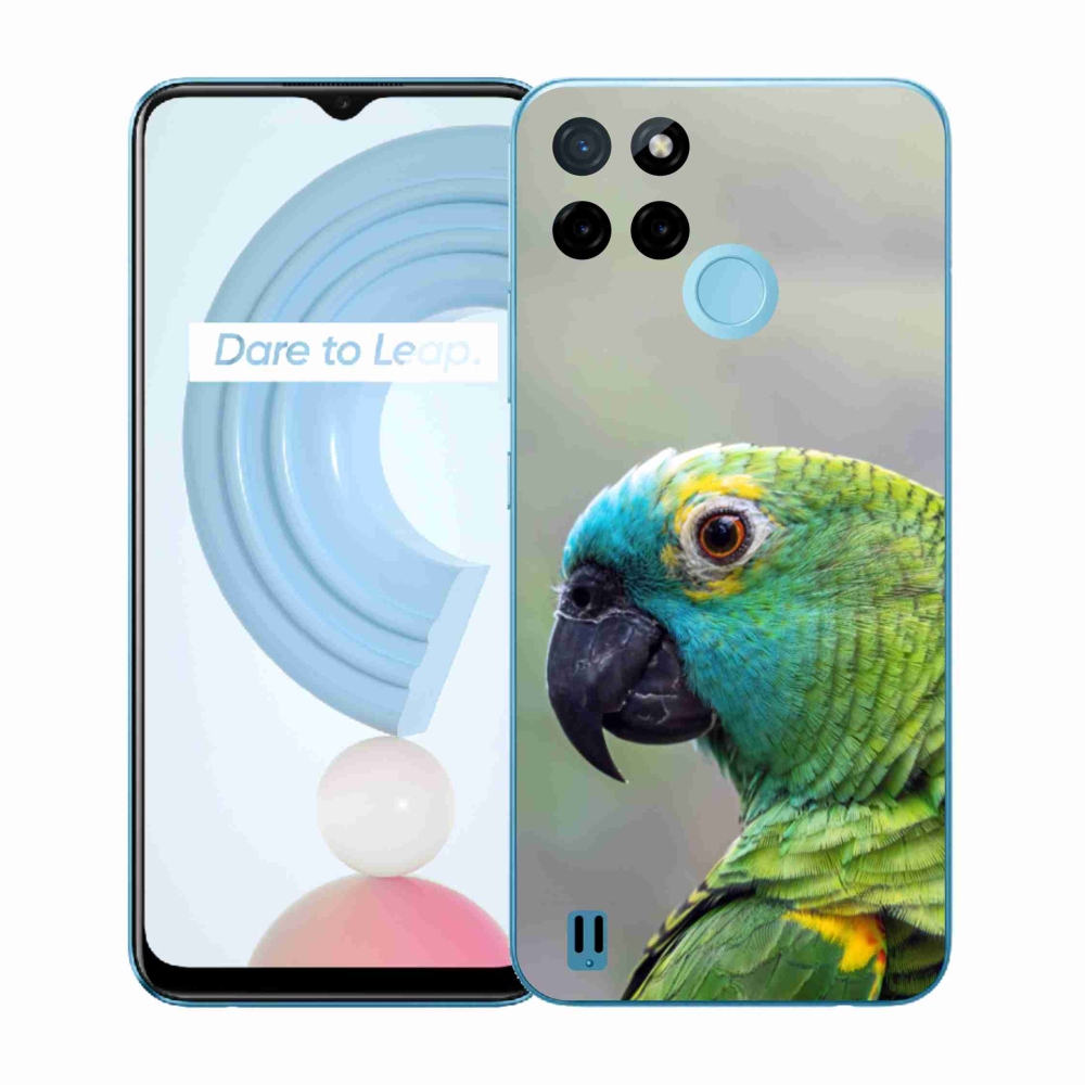 Gelový kryt mmCase na Realme C21Y/C25Y - papoušek amazoňan