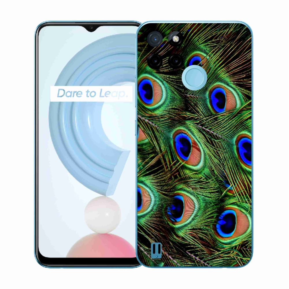Gelový kryt mmCase na Realme C21Y/C25Y - paví peří