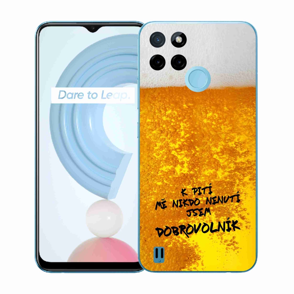 Gelový kryt mmCase na Realme C21Y/C25Y - pivní motiv 4