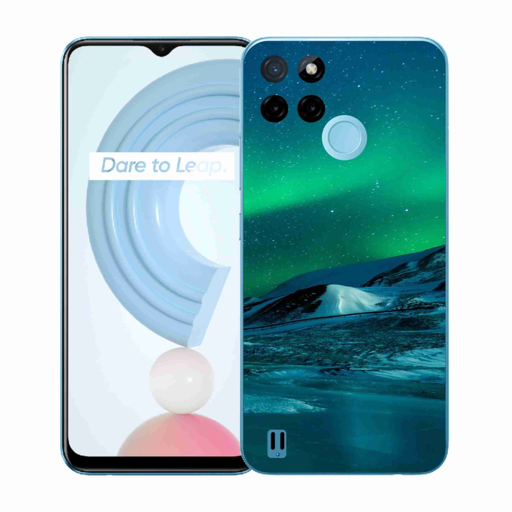 Gelový kryt mmCase na Realme C21Y/C25Y - polární záře