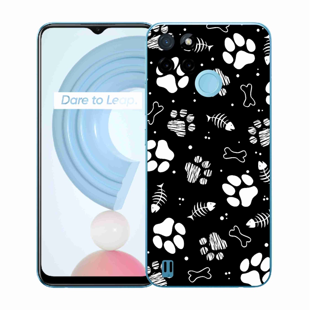 Gelový kryt mmCase na Realme C21Y/C25Y - psí tlapky