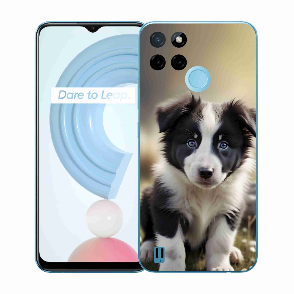 Gelový kryt mmCase na Realme C21Y/C25Y - roztomilá border kolie