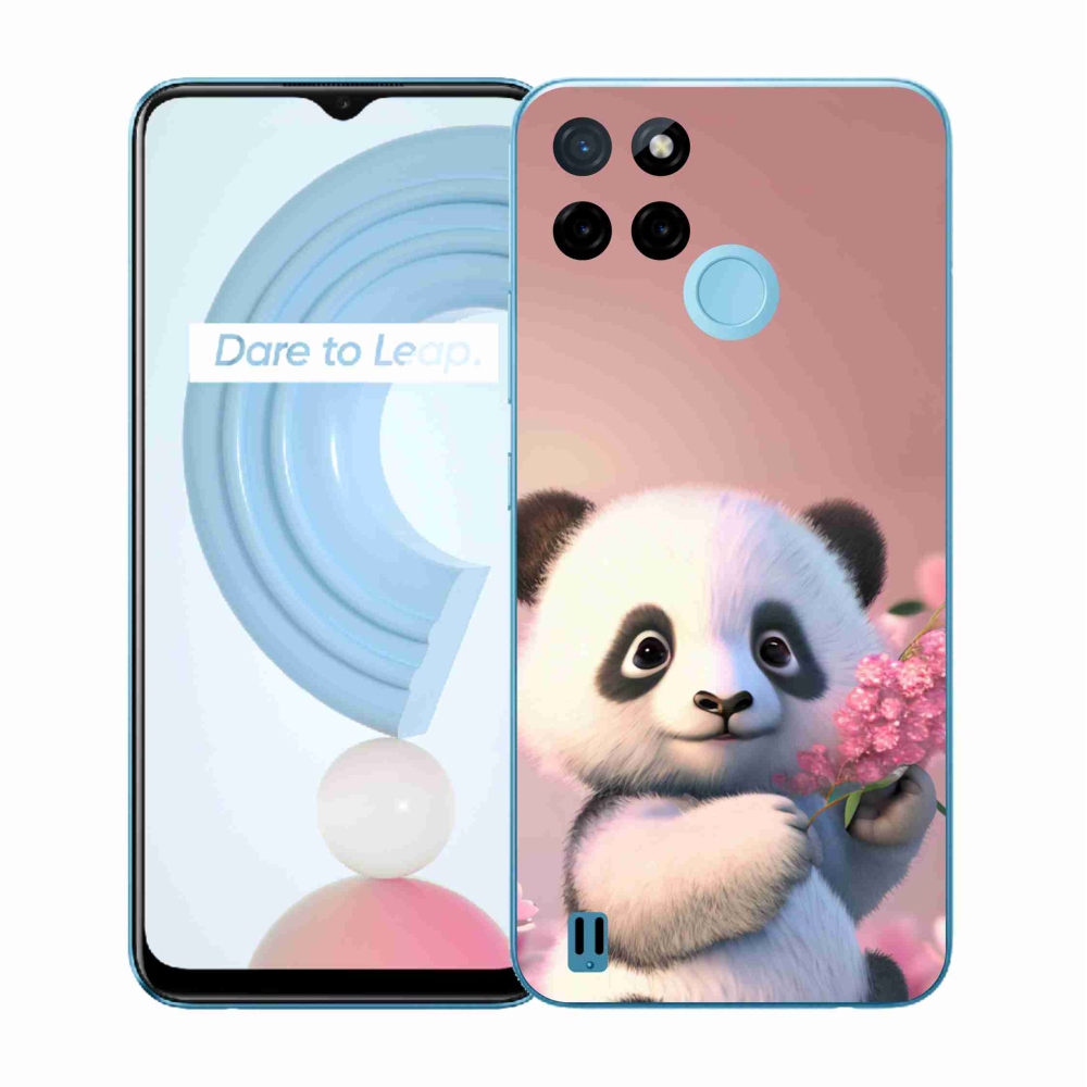 Gelový kryt mmCase na Realme C21Y/C25Y - roztomilá panda