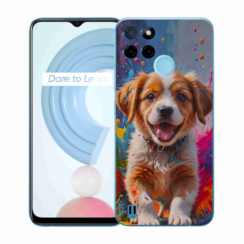 Gelový kryt mmCase na Realme C21Y/C25Y - roztomilé štěně 3