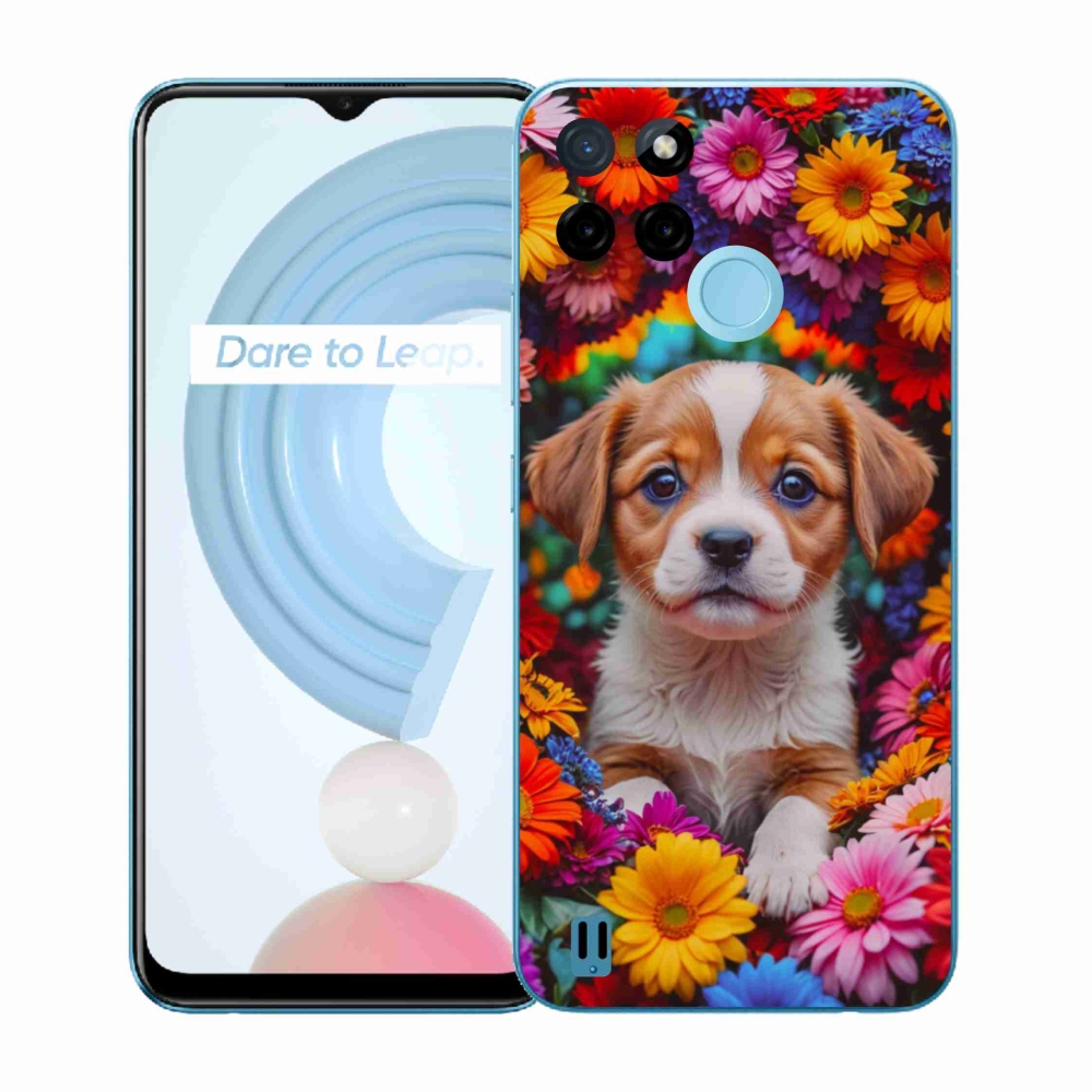 Gelový kryt mmCase na Realme C21Y/C25Y - roztomilé štěně