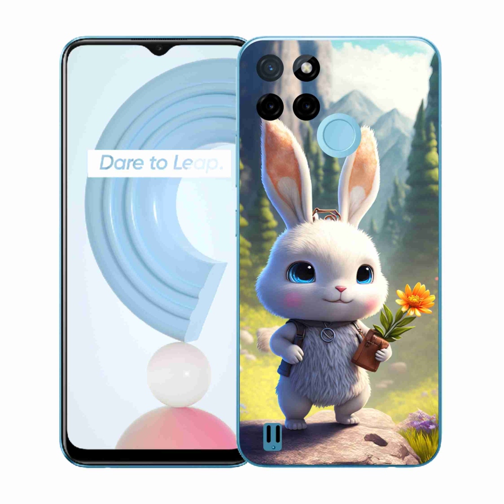 Gelový kryt mmCase na Realme C21Y/C25Y - roztomilý králíček