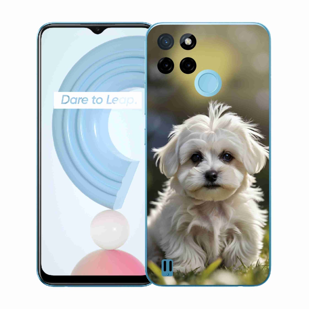 Gelový kryt mmCase na Realme C21Y/C25Y - roztomilý maltézský psík