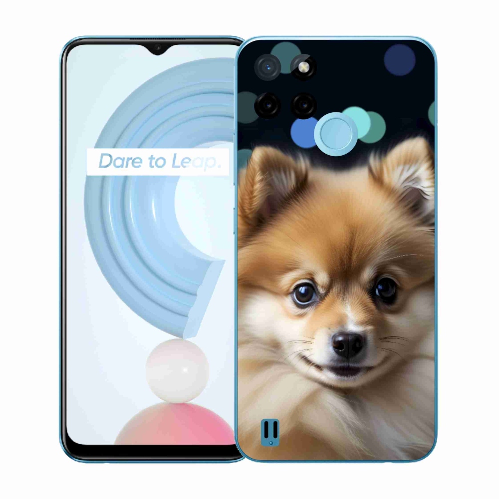 Gelový kryt mmCase na Realme C21Y/C25Y - roztomilý pomeranian