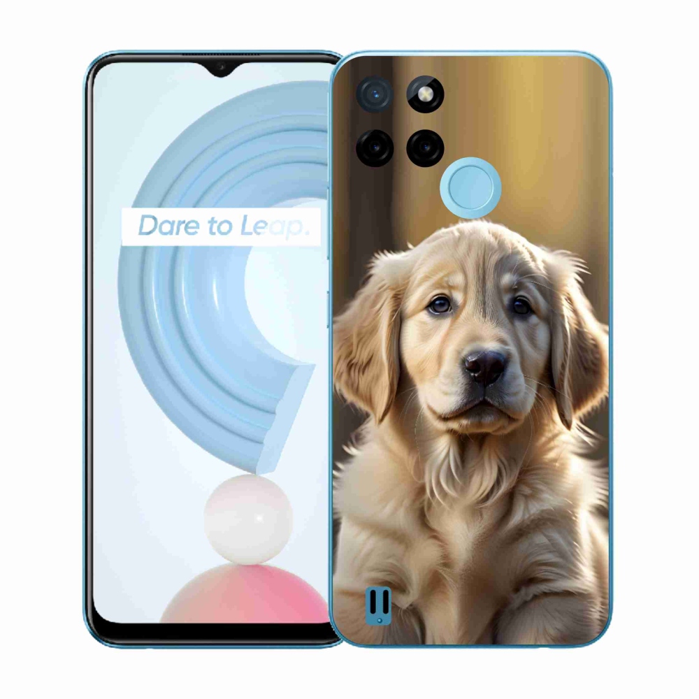 Gelový kryt mmCase na Realme C21Y/C25Y - roztomilý zlatý retrívr