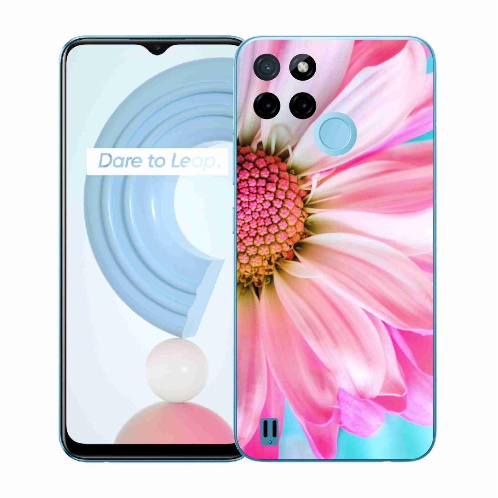 Gelový kryt mmCase na Realme C21Y/C25Y - růžová květina