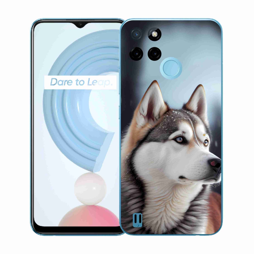 Gelový kryt mmCase na Realme C21Y/C25Y - sibiřský husky