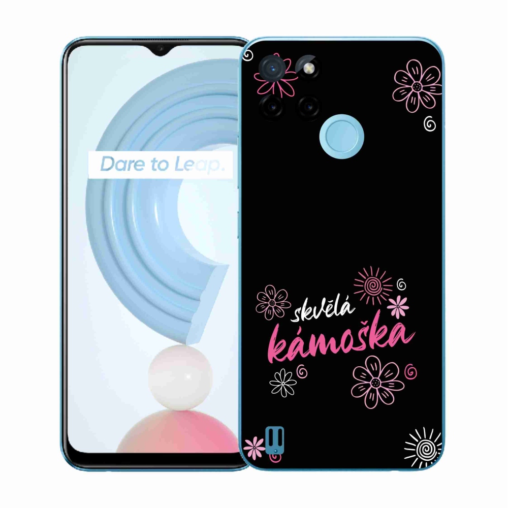 Gelový kryt mmCase na Realme C21Y/C25Y - skvělá kámoška černé pozadí