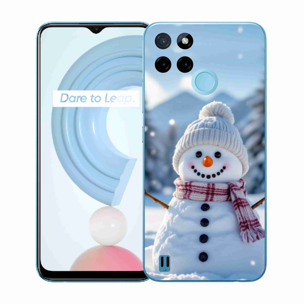Gelový kryt mmCase na Realme C21Y/C25Y - sněhulák 3