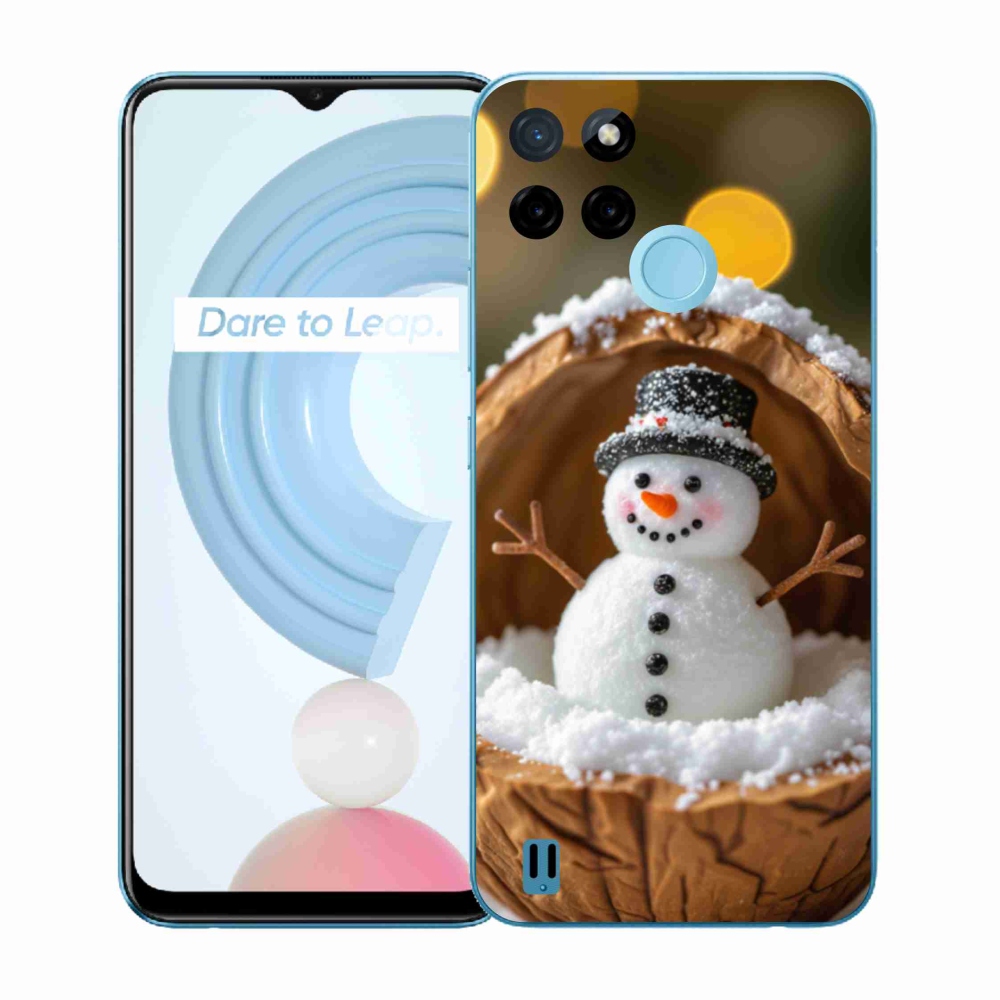 Gelový kryt mmCase na Realme C21Y/C25Y - sněhulák 4