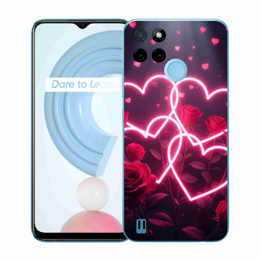 Gelový kryt mmCase na Realme C21Y/C25Y - srdce lásky