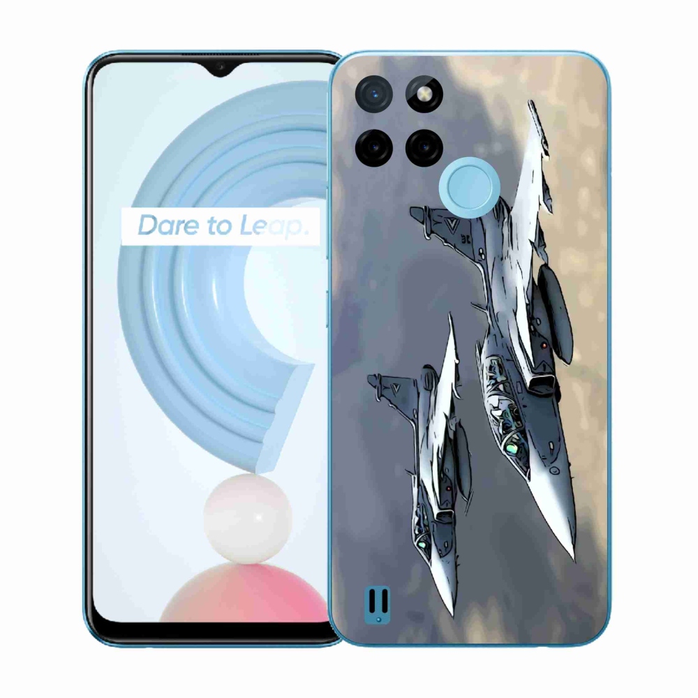 Gelový kryt mmCase na Realme C21Y/C25Y - stíhačky