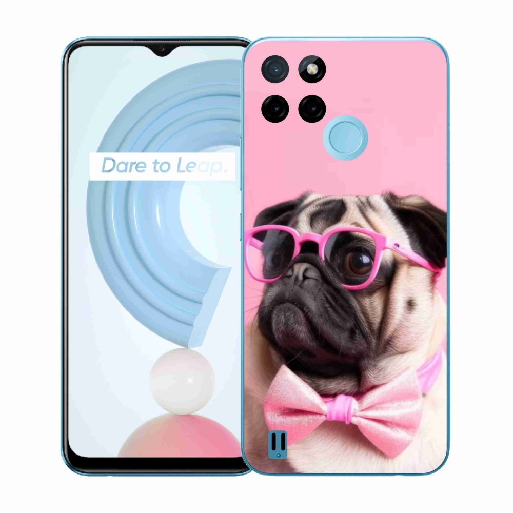 Gelový kryt mmCase na Realme C21Y/C25Y - stylový mops