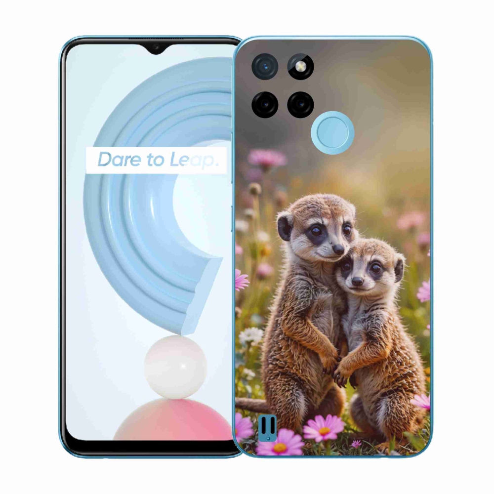Gelový kryt mmCase na Realme C21Y/C25Y - surikatí duo