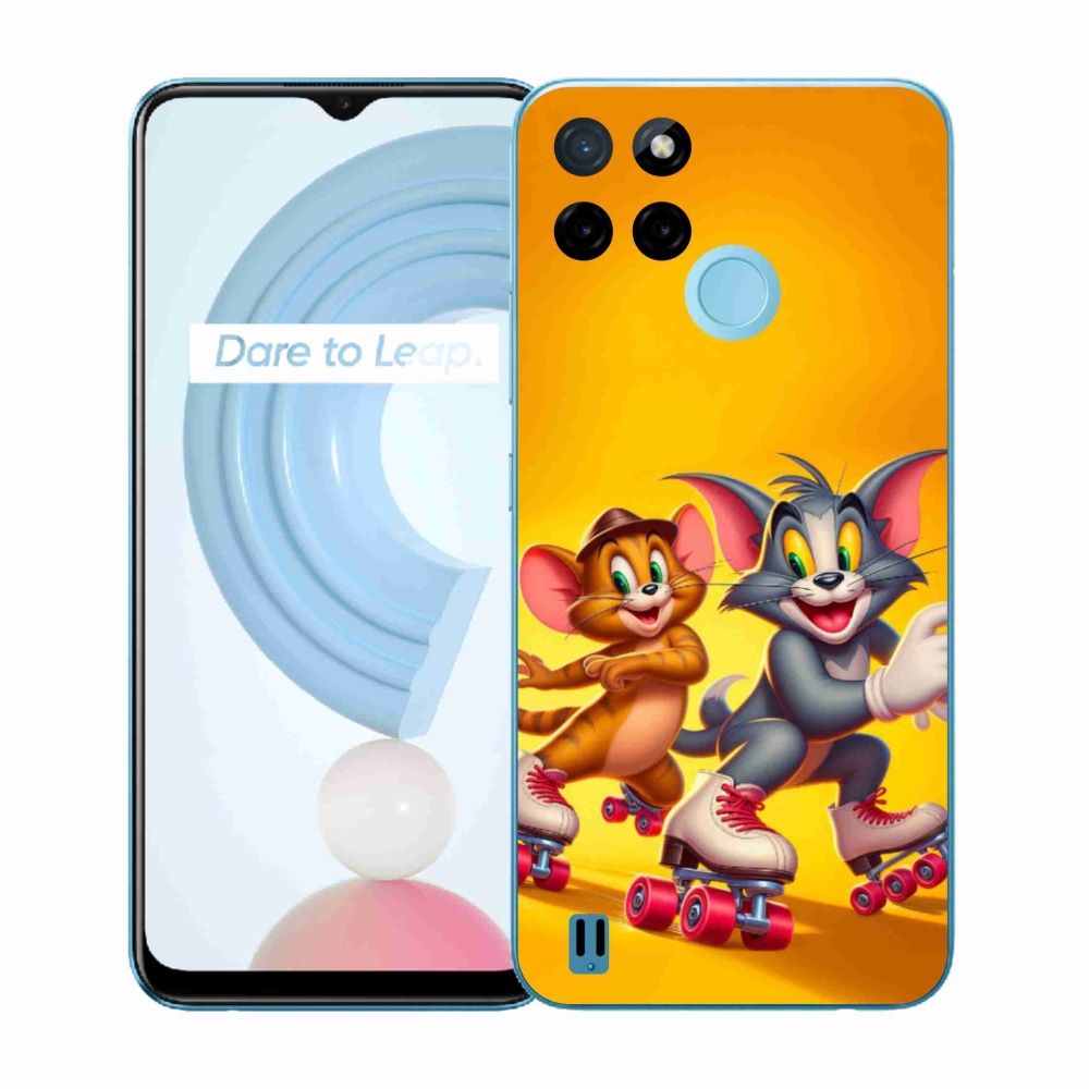 Gelový kryt mmCase na Realme C21Y/C25Y - tom a jerry