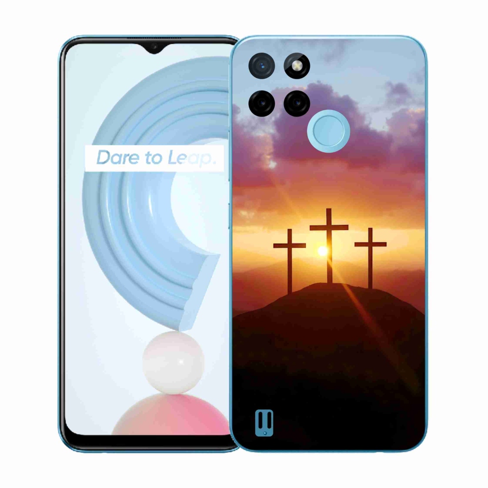 Gelový kryt mmCase na Realme C21Y/C25Y - tři kříže