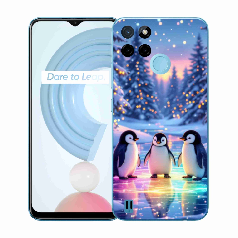 Gelový kryt mmCase na Realme C21Y/C25Y - tučnáci