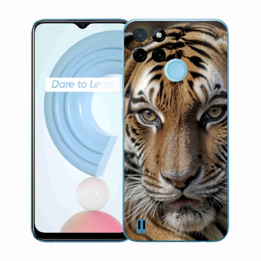 Gelový kryt mmCase na Realme C21Y/C25Y - tygří pohled