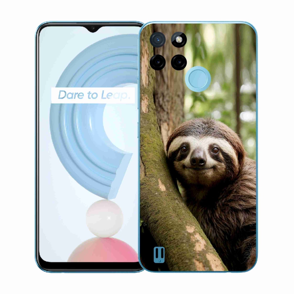 Gelový kryt mmCase na Realme C21Y/C25Y - usměvavý lenochod