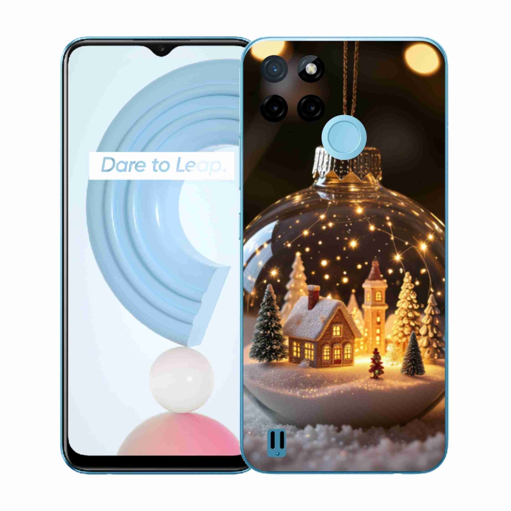 Gelový kryt mmCase na Realme C21Y/C25Y - vánoční koule 3