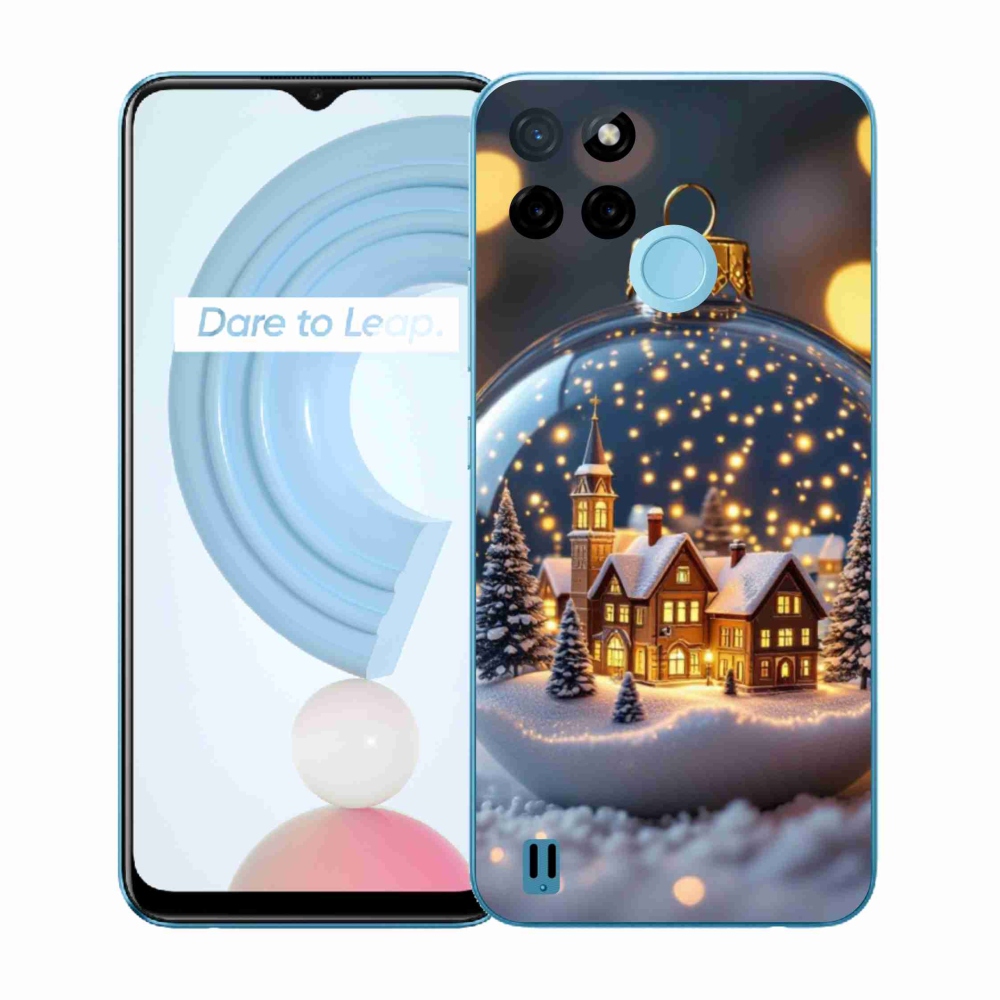 Gelový kryt mmCase na Realme C21Y/C25Y - vánoční koule 4