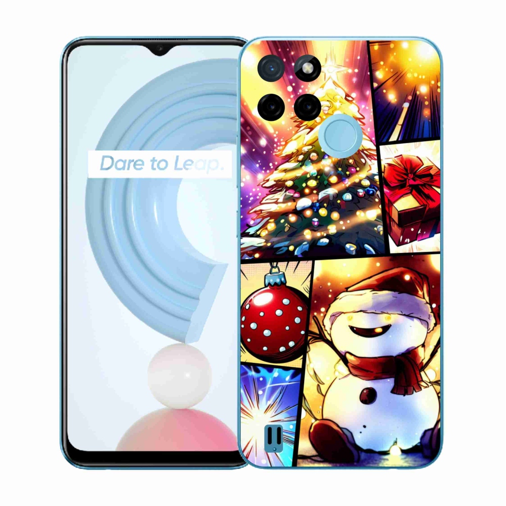 Gelový kryt mmCase na Realme C21Y/C25Y - vánoční motivy 1