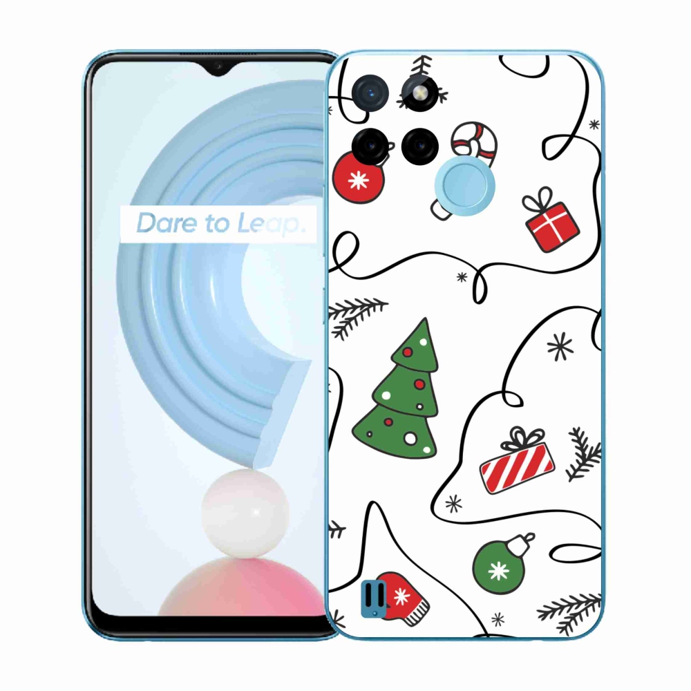 Gelový kryt mmCase na Realme C21Y/C25Y - vánoční motivy