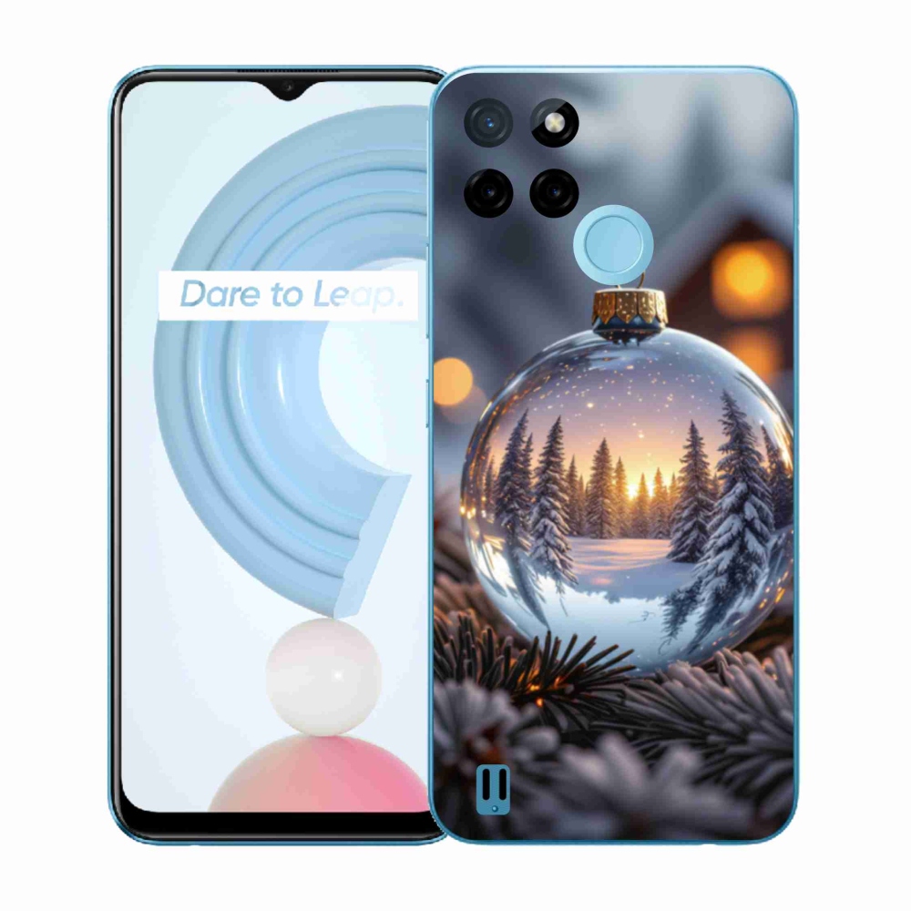 Gelový kryt mmCase na Realme C21Y/C25Y - vánoční ozdoba